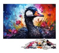Jigsaw Puzzles for Adults 1000 Pieces Animal Art Duck Colorful Psychedelic Home Decoration Jigsaw Puzzles 1000 PCS(75x50cm)