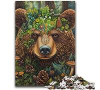 Jigsaw Puzzles for Adults 1000 Pieces Animal Brown Bear 1000 Piece Puzzle,Challenging Game Gifts for Is Ideal As A Gift for The Whole Family (26x38cm)