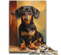Jigsaw Puzzles for Adults 1000 Pieces Animal Dachshund Teenager Jigsaw,Interesting Stress Reduction Parent-child Interaction (26x38cm)