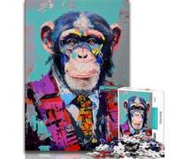 Jigsaw Puzzles for Adults 1000 Pieces Animal Monkey Puzzles,Vibrant And Unique Design Relaxing & Challenging Puzzle Experience (size 38x26cm)