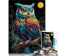 Jigsaw Puzzles for Adults 1000 Pieces Animal Owl Art 1000 Pieces for Adults,Quiz Game for Is Ideal As A Gift for The Whole Family 26x38cm