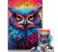 Jigsaw Puzzles for Adults 1000 Pieces Animal Owl,Decompressing Intellectual Educational Toy Birthday Present,Gifts (75x50cm)