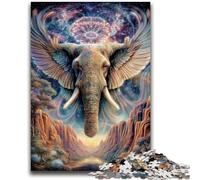 Jigsaw Puzzles for Adults 1000 Pieces Animal Psychedelic Elephant Educational Stress Relief Toy Gifts for Friends And Family 50x75cm