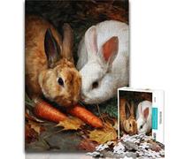 Jigsaw Puzzles for Adults 1000 Pieces Animal Rabbit,Educational Games Home Decoration Is Ideal As A Gift for The Whole Family (38x26cm)
