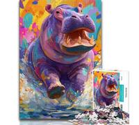 Jigsaw Puzzles for Adults 1000 Pieces Animal Rhino,Decompressing Intellectual Educational Toy Birthday Present,Gifts (38x26cm)