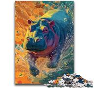 Jigsaw Puzzles for Adults 1000 Pieces Animal Rhino Puzzles for Teenagers,Staycation Kill Time with Fully Interlocking Randomly Shaped Pieces (50x75cm)