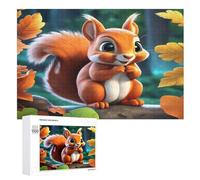 Jigsaw Puzzles for Adults 1000 Pieces Animal Squirrel Wooden Puzzle Relaxing Game Brain Teasers （75×50cm）