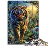 Jigsaw Puzzles for Adults 1000 Pieces Animal Tiger Art Puzzles,Learning Educational Toys Family Games Unique Birthday And Gifts (50x75cm)