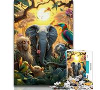 Jigsaw Puzzles for Adults 1000 Pieces Animal World,Learning Educational Toys Family Games Suitable for Desktop Decoration (75x50cm)