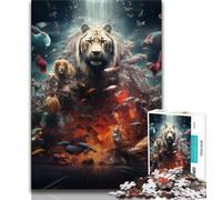 Jigsaw Puzzles for Adults 1000 Pieces Animal World,Learning Educational Toys Family Games Suitable for Desktop Decoration (75x50cm)