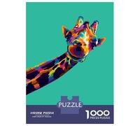 Jigsaw Puzzles for Adults 1000 Pieces Animals Giraffe Pop Art Jigsaw Puzzle Relaxing Games Precision Cutting Unique Birthday And Xmas Gifts 70x50cm/1000pcs