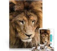 jigsaw puzzles for adults 1000 pieces Animals Wild Lion Head Made of wood for and from 14 years and over Play Toys As a gift for the whole family and friends。size:50x75cm