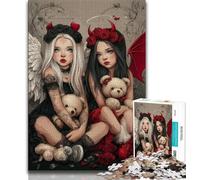 Jigsaw Puzzles for Adults 1000 Pieces Anime Evil Girl Adult Jigsaw,Challenging Family Activity Games DIY Toy for Home Wall Decor Gifts (size 38x26cm)