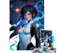 Jigsaw Puzzles for Adults 1000 Pieces Anime Girl with Wolf Help The Brain Exercise Tough Challenge Educational Game for Age 14+ Game (38x52cm)