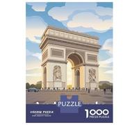 Jigsaw Puzzles for Adults 1000 Pieces Arc De Triomphe Paris France Puzzles for Adults Relaxing Games Presents for Women Challenging Game Gifts 38x26cm/1000pcs