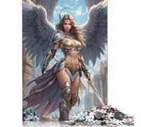 Jigsaw Puzzles for Adults 1000 Pieces Archangel Warrior Wooden Jigsaw Puzzle Educational Puzzle Family Game for Teenager Birthday 1000pcs (75x50cm)