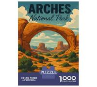 Jigsaw Puzzles for Adults 1000 Pieces Arches National Park Landscape Illustration Adult Jigsaw Puzzle Toy Wall Decor Difficult Hard Gifts for Friends And Family 52x38cm/1000pcs