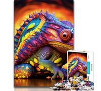 Jigsaw Puzzles for Adults 1000 Pieces Art Chameleon Teenager Puzzles,Challenging Game for Is Ideal As A Gift for The Whole Family (size 75x50cm)