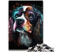 Jigsaw Puzzles for Adults 1000 Pieces Art Colourful Dogs for Age 14 Years And over Decompressing Intellectual Educational Toy Great Gift 50x75cm