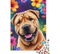 Jigsaw Puzzles for Adults 1000 Pieces Art Flowers Dogs Jigsaw Puzzle Adult Paperboard Puzzles Brain Teaser Puzzles For Adults And Teenagers 38x26cm/1000pcs