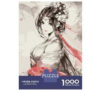 Jigsaw Puzzles for Adults 1000 Pieces Art Geisha Puzzles for Adults Relaxing Games Presents for Women Challenging Game Gifts 70x50cm/1000pcs