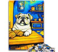 Jigsaw Puzzles for Adults 1000 Pieces Artistic French Bulldog 1000 Piece Puzzle,Challenging Game Gifts for Is Ideal As A Gift for The Whole Family (26x38cm)