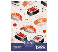 Jigsaw Puzzles for Adults 1000 Pieces Artistic Sushi Arrangement Puzzle for Adults Brain Teaser Game Birthday Present Educational Challenge 38x26cm/1000pcs