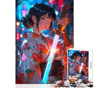 Jigsaw Puzzles for Adults 1000 Pieces Assassin Girl Educational Game Tough Challenge Toy Wall Decor Improving Love between Couples (52X38cm)