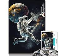 Jigsaw Puzzles for Adults 1000 Pieces Astronaut Basketball Space Jigsaw,learning Educational for Is Ideal As A Gift for The Whole Family (size 38x26cm)