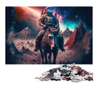 Jigsaw Puzzles for Adults 1000 Pieces Astronaut Horse Home Decoration Jigsaw Puzzles 1000 PCS(75x50cm)