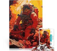 Jigsaw Puzzles for Adults 1000 Pieces Astronaut in the flower field Analyse und Logik Geschenk zum Geburtstag75x50cm