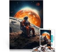 Jigsaw Puzzles for Adults 1000 Pieces astronaut Made of cardboard for age 14+ Family game for and A work of art。size:26x38cm/10.24x14.96inch