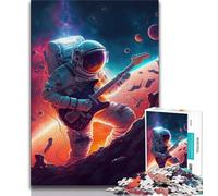 Jigsaw Puzzles for Adults 1000 Pieces Astronaut Playing Guitar Puzzles for Adults,Challenging Family Activity Games DIY Toy for Home Wall Decor Gifts (size 75x50cm)