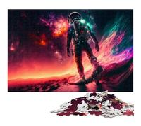 Jigsaw Puzzles for Adults 1000 Pieces Astronaut Surfing The Star Home Decoration Jigsaw Puzzles 1000 PCS(75x50cm)