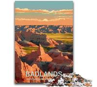 Jigsaw Puzzles for Adults 1000 Pieces Badlands National Park Adult Jigsaw,Decompressing Intellectual Educational Toy Birthday Gift (50x75cm)