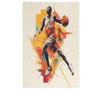 Jigsaw Puzzles for Adults 1000 Pieces Basketball Sport Wooden Puzzle Relaxing Game Brain Teasers (78×53cm)