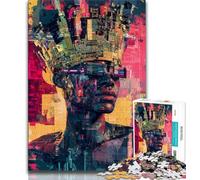Jigsaw Puzzles for Adults 1000 Pieces Basquiat-style Crown 1000 Pieces for Adults,Quiz Game for Is Ideal As A Gift for The Whole Family 75x50cm
