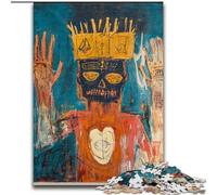 Jigsaw Puzzles for Adults 1000 Pieces Basquiat-style King, Elephant Toy Intellectual Game Birthday Present, Gifts, Wall Art for Ages 14+ (Size 26x38cm)
