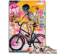 Jigsaw Puzzles for Adults 1000 Pieces Basquiat-style Skull Educational Games Home Decoration Artists Collection, Fine Art 50X75CM