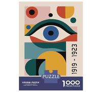 Jigsaw Puzzles for Adults 1000 Pieces Bauhaus Eye Abstract Art Puzzles for Adults Family Game For Family Fun Birthday Present, Gifts, 70x50cm/1000pcs
