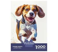 Jigsaw Puzzles for Adults 1000 Pieces Beagle Running Jigsaw for Adults Family Game Staycation Kill Time Great Gift for Gaming 38x26cm/1000pcs