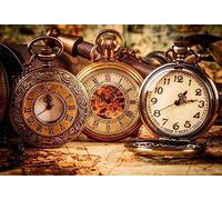 Jigsaw Puzzles For Adults 1000 Pieces Beautiful Vintage And Antique Pocket Watch 70x50cm