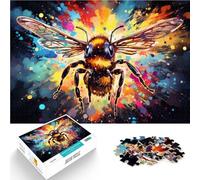 Jigsaw Puzzles for Adults 1000 Pieces bee painting Challenging Game Toys 26x38cm Stress Reliever Staycation Kill time for 14 year olds