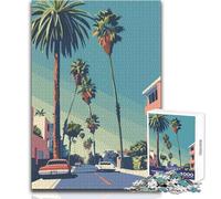Jigsaw Puzzles for Adults 1000 Pieces Beverly Hills California Educational Family Game Pattern Assembly Secret Santa Gifts Size 50x75cm