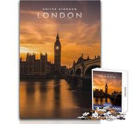 Jigsaw Puzzles for Adults 1000 Pieces Big Ben London Educational Family Game Pattern Assembly Secret Santa Gifts Size 38x52cm