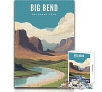 Jigsaw Puzzles for Adults 1000 Pieces Big Bend National Park Educational Family Game Pattern Assembly Secret Santa Gifts Size 38x52cm