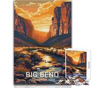 Jigsaw Puzzles for Adults 1000 Pieces Big Bend National Park Educational Family Game Pattern Assembly Secret Santa Gifts Size 38x52cm