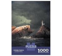 Jigsaw Puzzles for Adults 1000 Pieces Big Fish Puzzle for Adults Brain Teaser Game Presents for Women Great Gift for Gaming 38x26cm/1000pcs