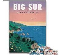 Jigsaw Puzzles for Adults 1000 Pieces Big Sur, Suitable for People Aged 14 And Above Challenging To Complete But Fun And Humorous Great Gift 26x38cm