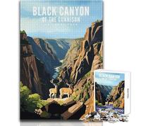 Jigsaw Puzzles for Adults 1000 Pieces Black Canyon National Park Educational Family Game Pattern Assembly Secret Santa Gifts Size 50x75cm